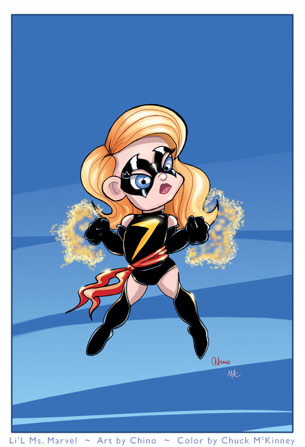 Lil Miss marvel ~ Art by Chino ~ Color by Chuck McKinney