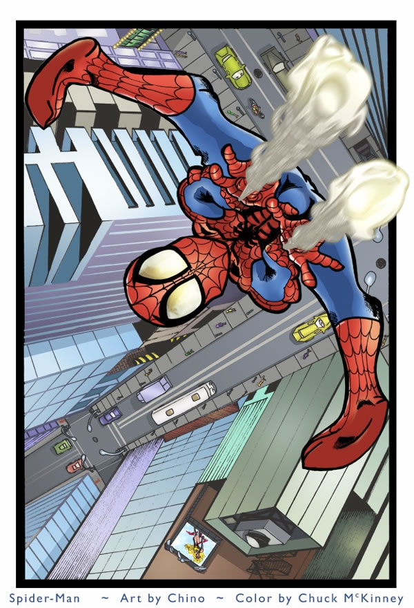 Spiderman ~ Art by Chino ~ Color by Chuck McKinney